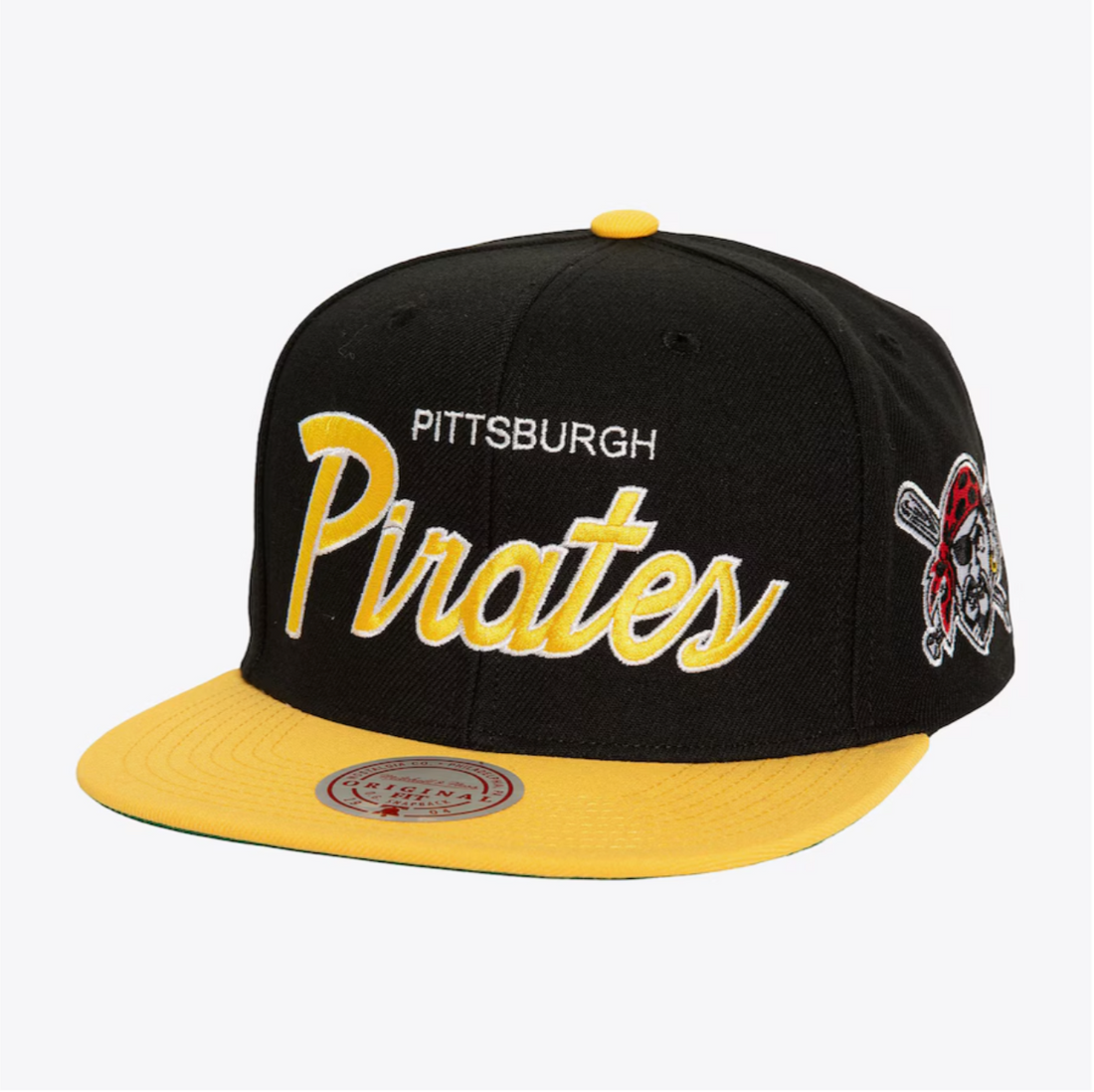 Mitchell & Ness MLB Evergreen Script Snapback Pirates (Yellow)