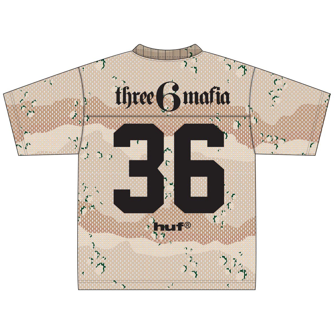 HUF x Three 6 Mafia Football Jersey - Camo
