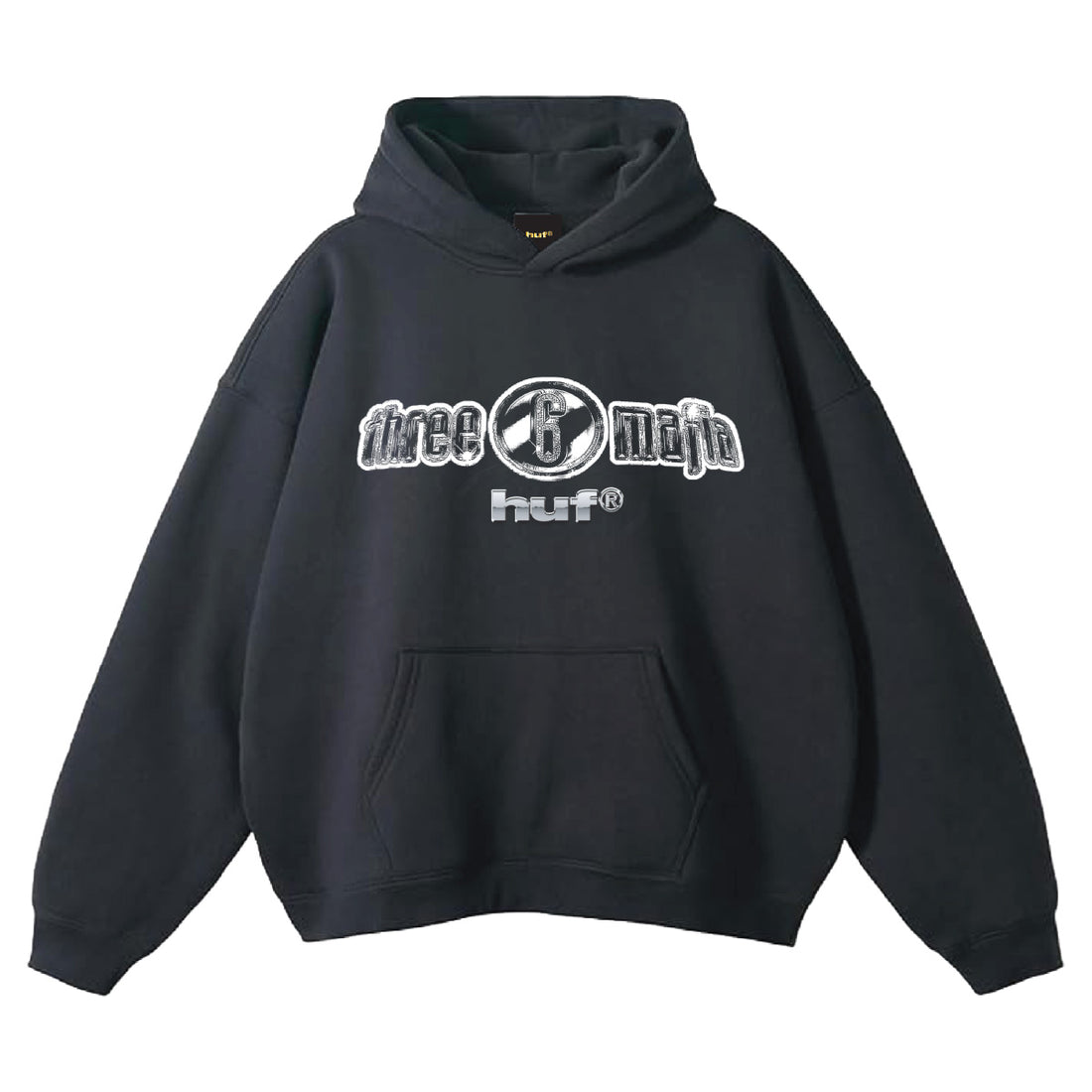 HUF x Three 6 Mafia Heavyweight Hoodie - Black