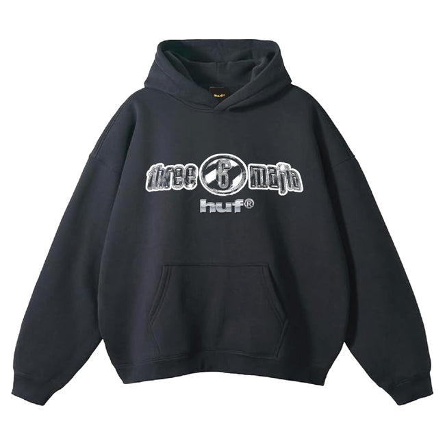 HUF x Three 6 Mafia Heavyweight Hoodie - Black