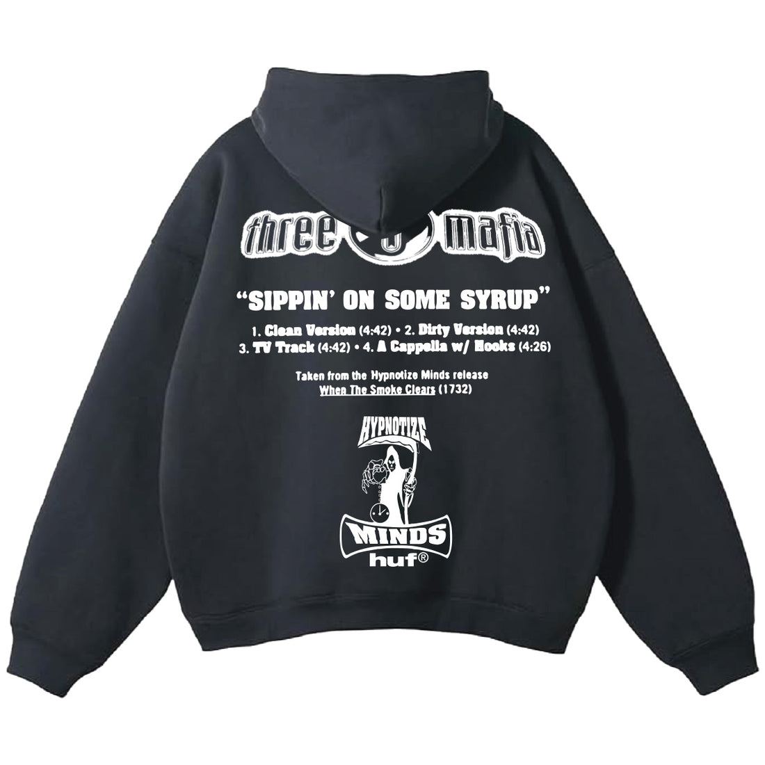 HUF x Three 6 Mafia Heavyweight Hoodie - Black