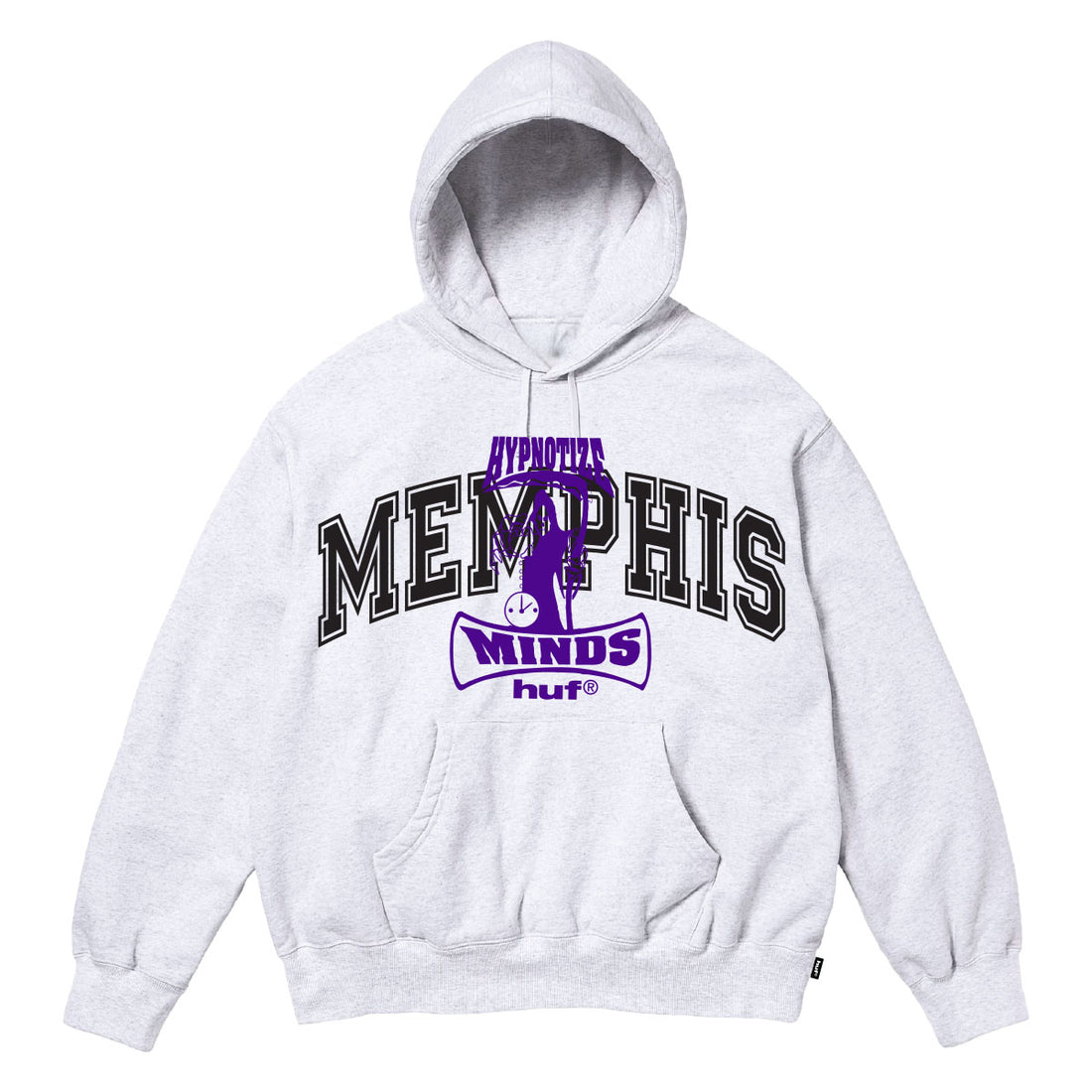 HUF x Three 6 Mafia Memphis Pullover Hoodie - Heather Grey