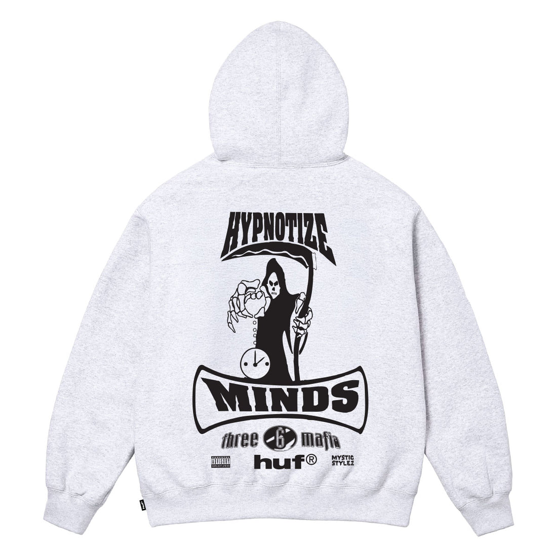 HUF x Three 6 Mafia Memphis Pullover Hoodie - Heather Grey