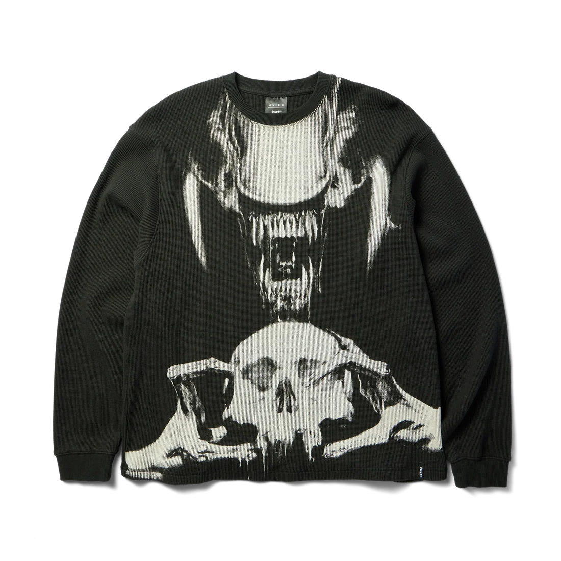 HUF Xenomorph Long Sleeve Thermal (Vintage Black | 98% Cotton/2%Spandex)