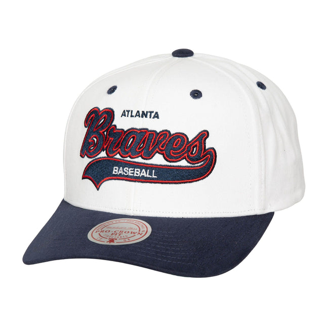 Mitchell & Ness MLB Tail Sweep Pro Snapback Coop Braves (White)