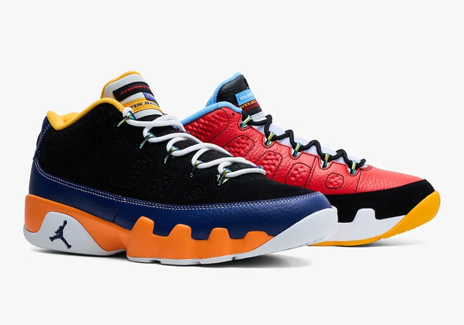 Air Jordan 9 Retro Low (Black/Challenge Red/Deep Royal Blue)