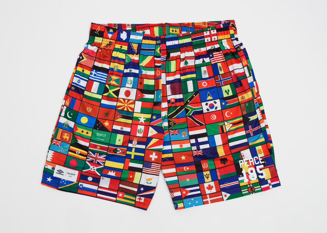 Akomplice X Umbro World Peace Nylon Shorts (Multi)