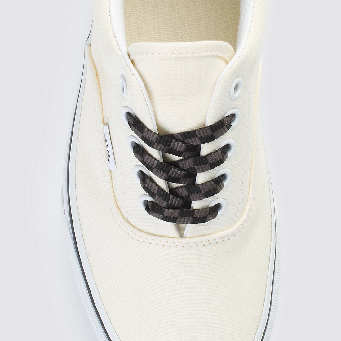 Vans Flat Checkerboard Laces Grey Black